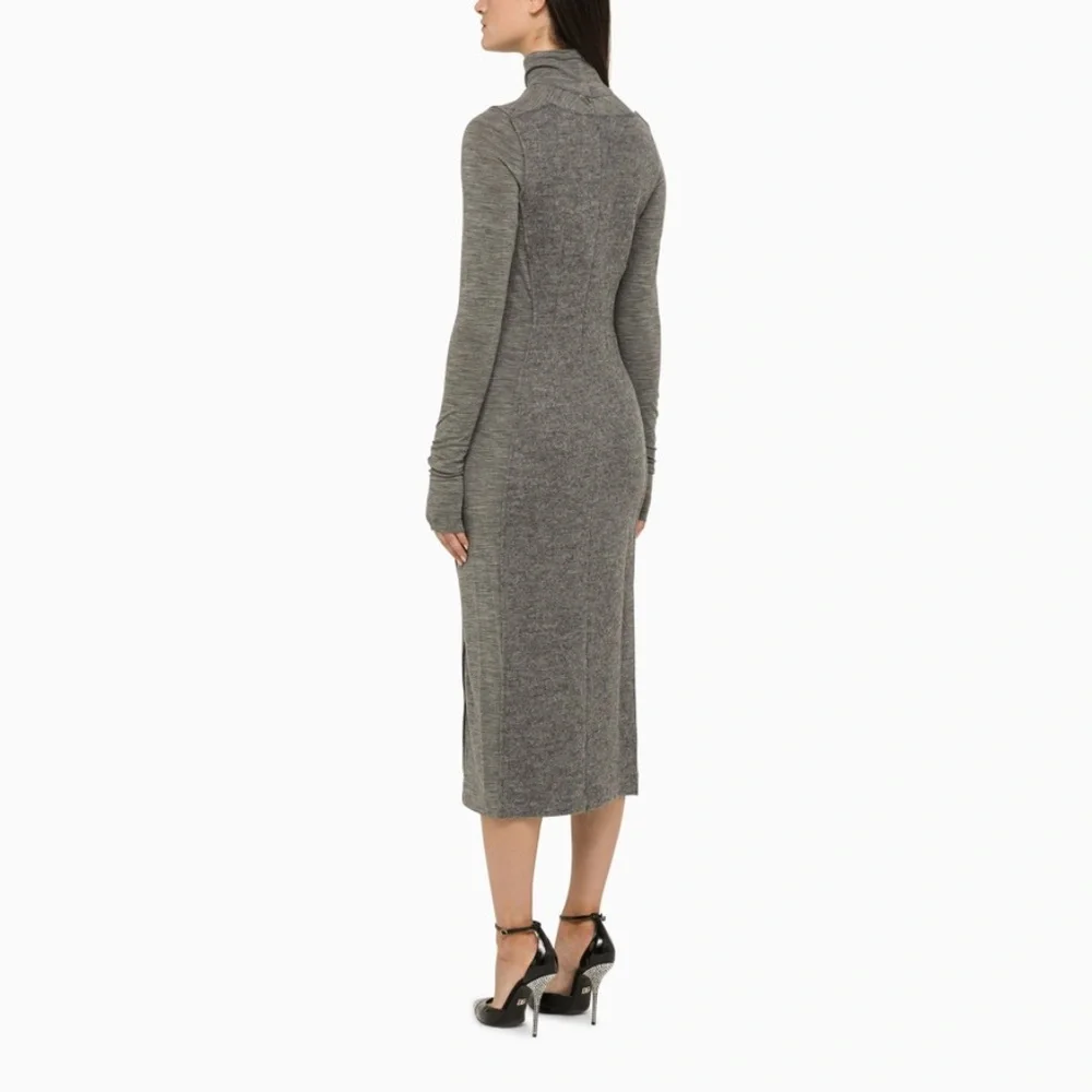 SPORTMAX NWT Double-layer grey knit dress ("Teismo") size S $695 originally - Picture 3 of 4